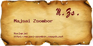 Majsai Zsombor névjegykártya